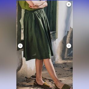 NotPerfectLinen 1950’s City Skirt Navy Blue size M